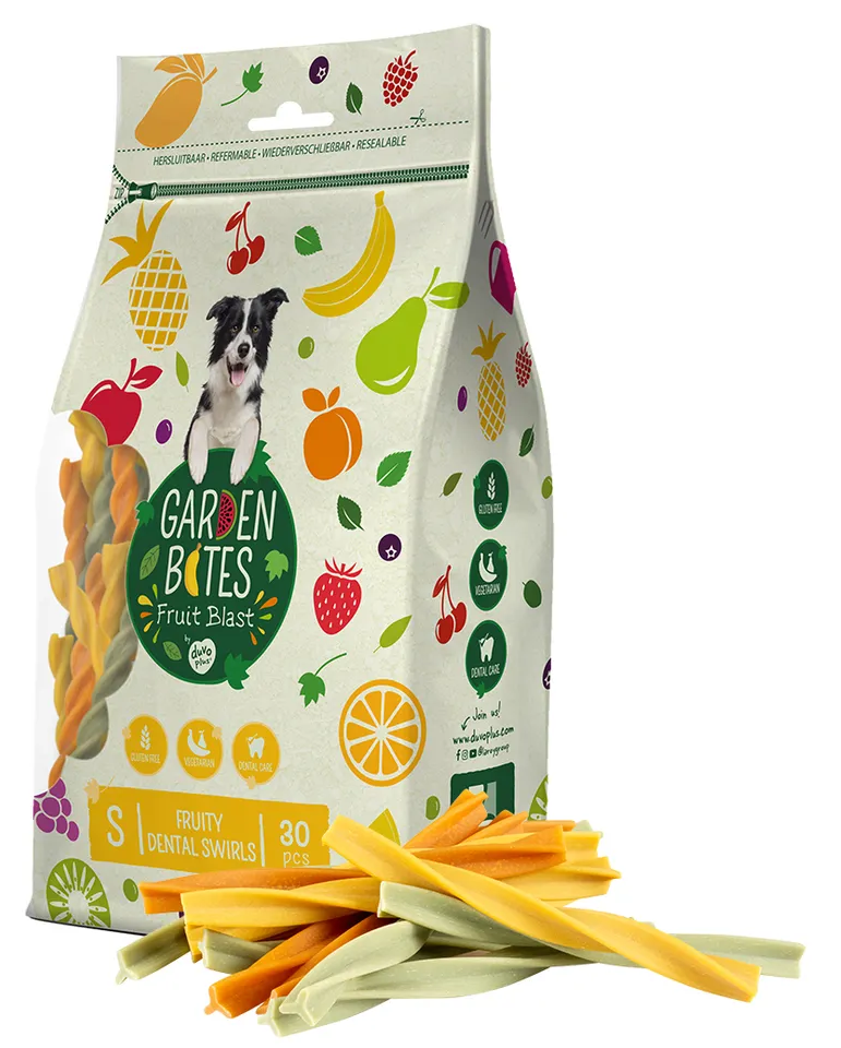 Duvoplus Garden Bites Fruity Dental Swirls Hondensnack afbeelding