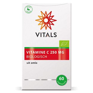 Vitals Vitamine C 250mg Biologisch Capsules 60CP