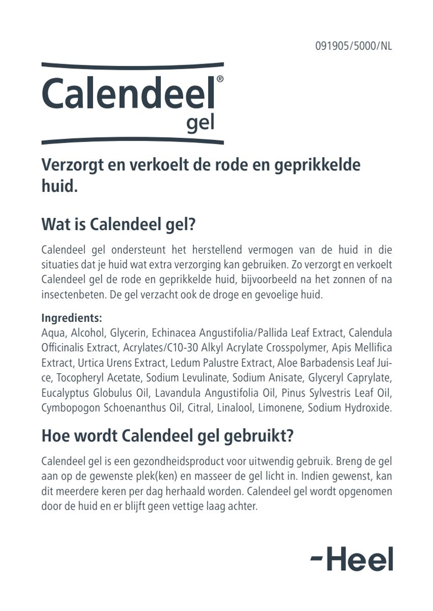 Calendeel Gel afbeelding van document #1, instructions