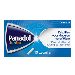 Panadol Junior Zetpillen 500mg - vanaf 6 jaar 10ST Panadol Junior Zetpillen 500mg - vanaf 6 jaar 10ST