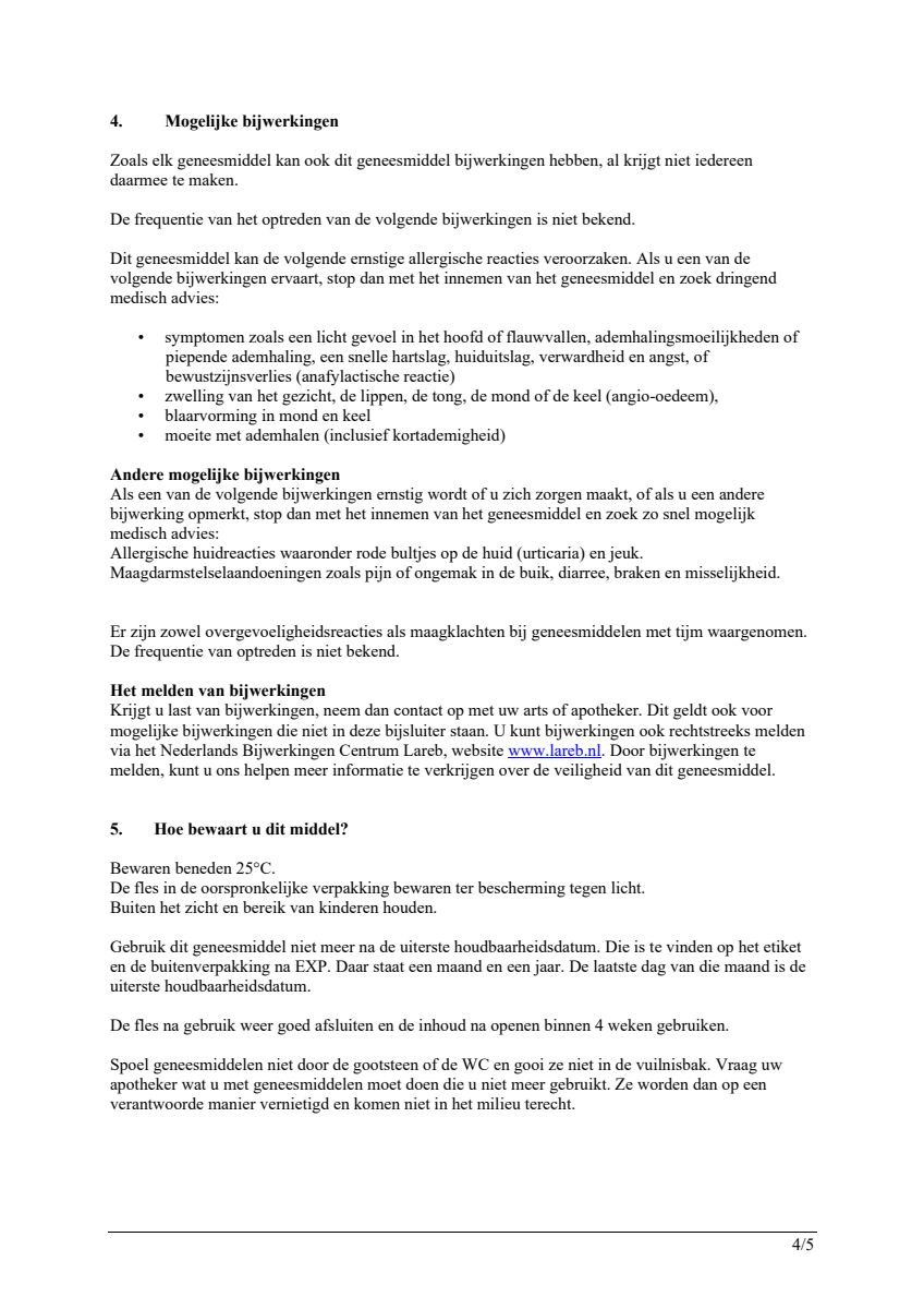Tijm- en Heemstwortelextract Hoestdrank afbeelding van document #4, leaflet