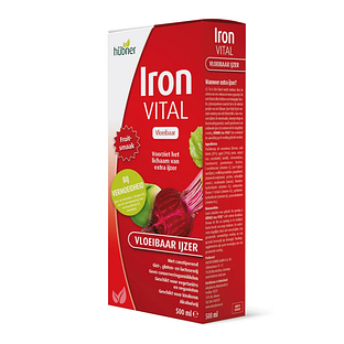 Hubner Iron Vital Vloeibaar IJzer 500ML Hubner Iron Vital Vloeibaar IJzer 500ML