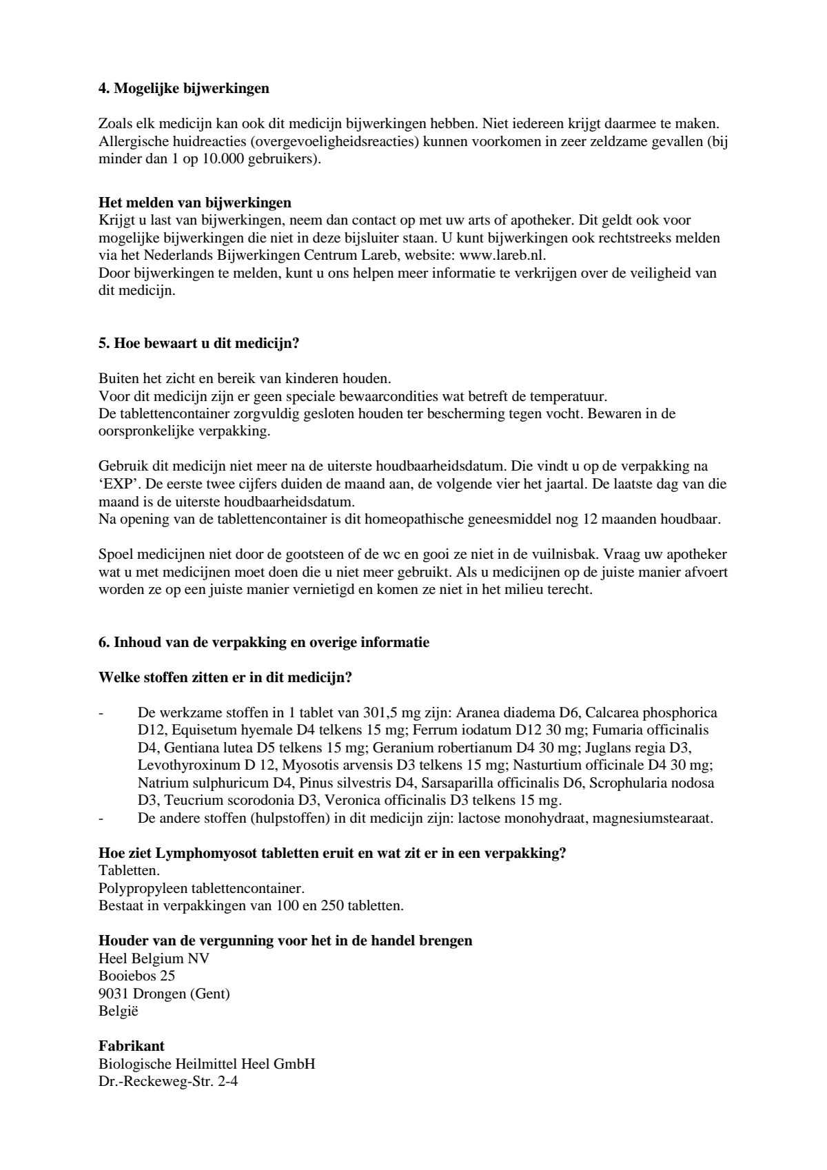 Lymphomyosot Tabletten afbeelding van document #3, leaflet