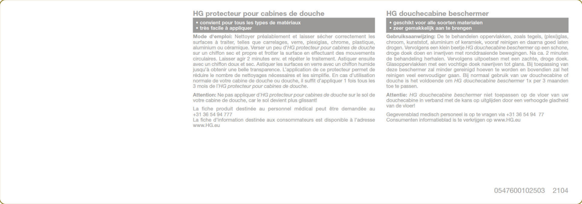 Badkamer Douchecabine Beschermer afbeelding van document #3, label