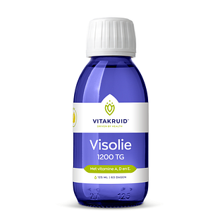 Vitakruid Visolie 1200 Vloeibaar Triglyceriden met A, D & E Olie 125ML