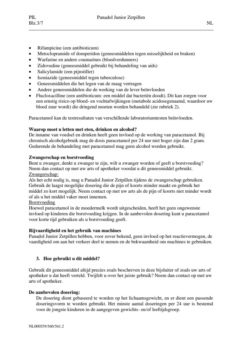 Junior Zetpillen 125mg 3 Maanden - 1Jaar afbeelding van document #3, leaflet