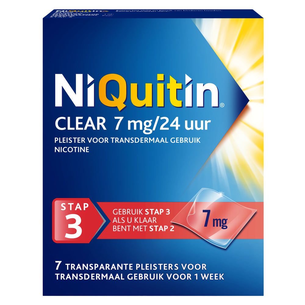 Niquitin Clear Pleisters 7mg Stap 3 afbeelding