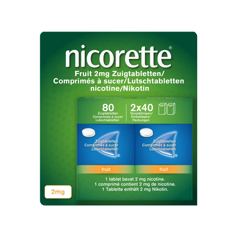 Nicorette Fruit 2mg Zuigtabletten
