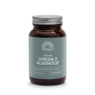 Mattisson HealthStyle Vegan Omega 3 Algenolie DHA 210mg & EPA 70mg Capsules 60VCP