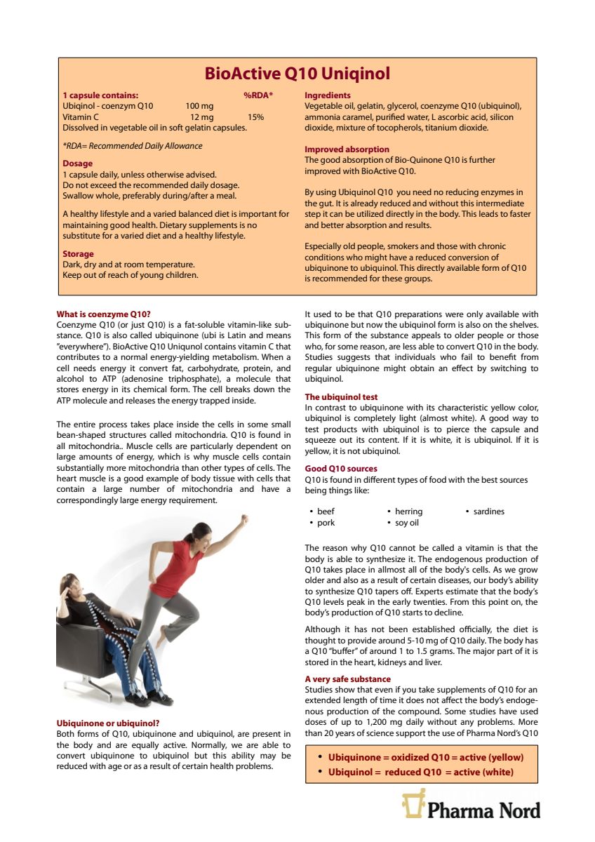 BioActive Uniqinol 100mg Capsules afbeelding van document #2, instructions