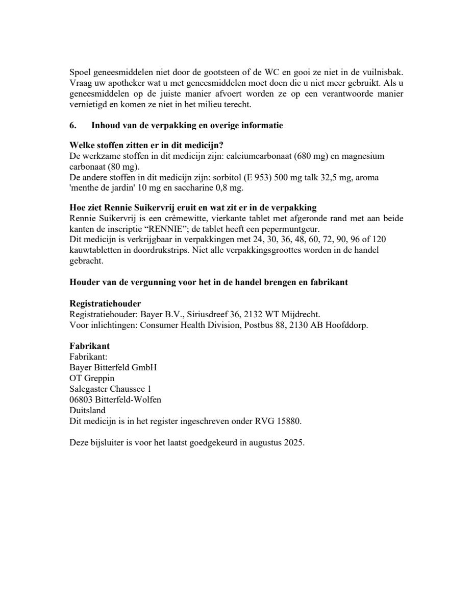 Suikervrij kauwtabletten bij brandend maagzuur, afbeelding van document #5, leaflet