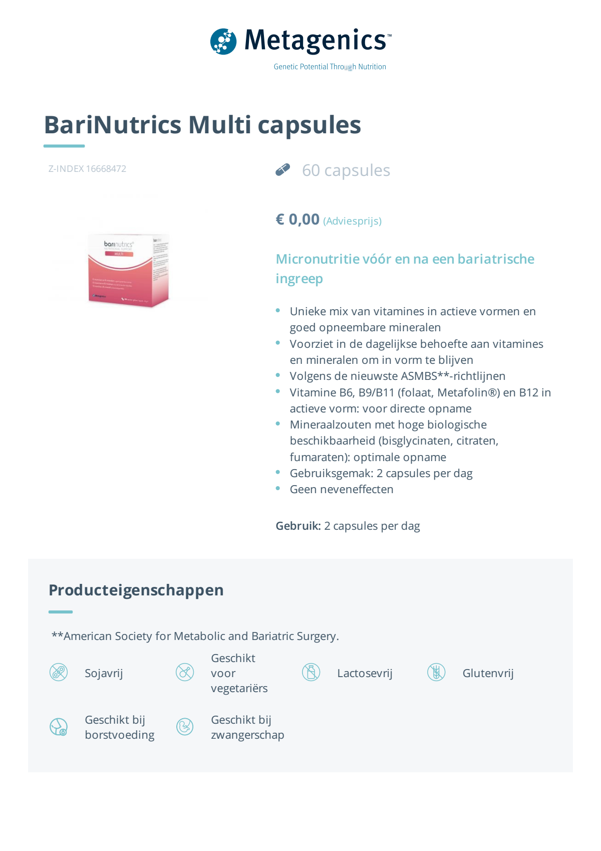 Barinutrics Multi Capsules afbeelding van document #1, instructions