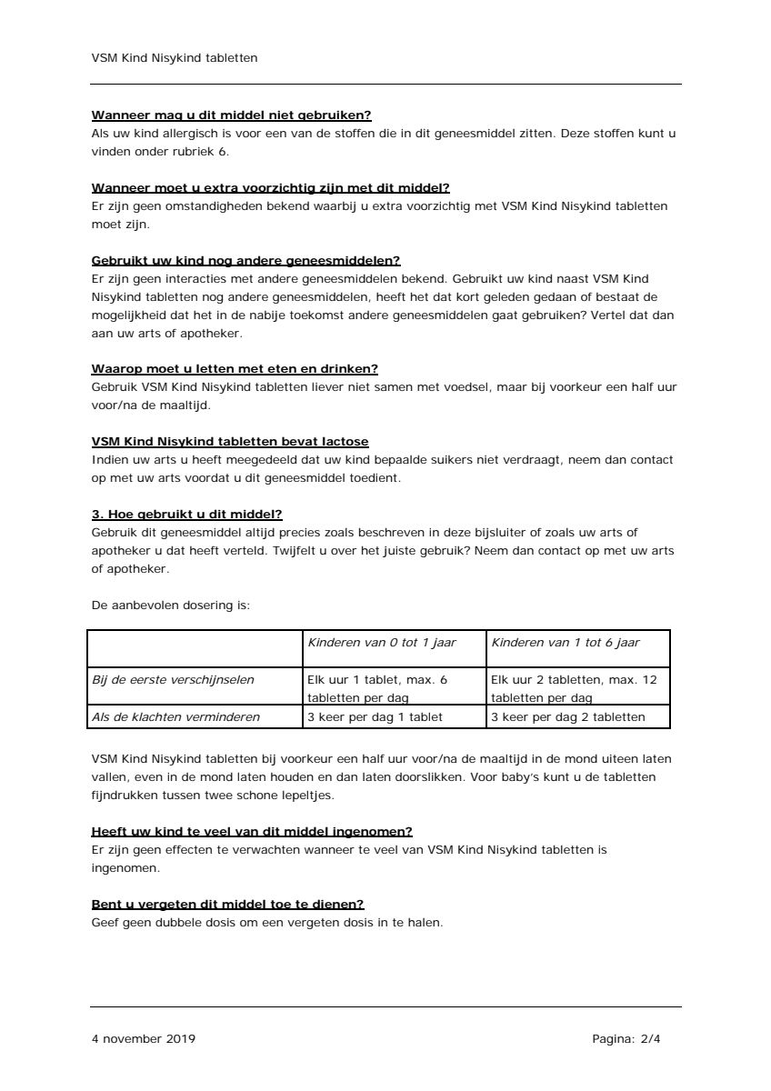 Kind 0-6 Nisykind Tabletten afbeelding van document #2, leaflet