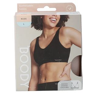 Boody Padded Shaper Crop Bra Nude L 1ST Boody Padded Shaper Crop Bra Nude L 1ST