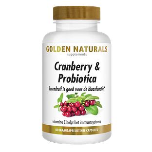 Golden Naturals Cranberry & Probiotica Capsules 60VCP Golden Naturals Cranberry & Probiotica Capsules 60VCP