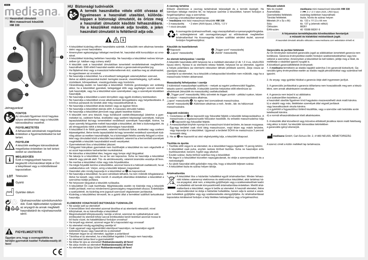 HM 330 Mini Hand Massage afbeelding van document #18, instructions
