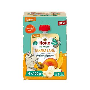 Holle Knijpfruit Banana Lama Multipack Bio 4ST