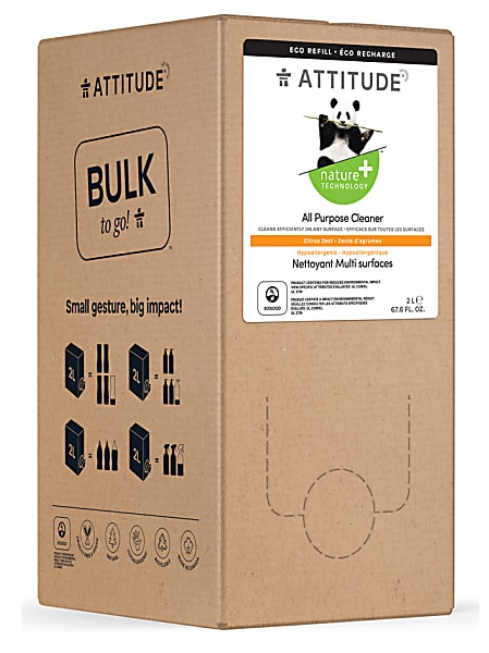 Attitude All Purpose Cleaner Bulk to Go 2LT Citrus Zest afbeelding