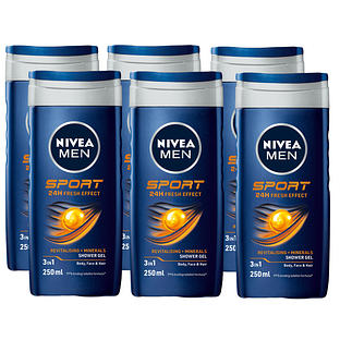 Nivea Men Sport Shower Gel Voordeelverpakking 6x250ML