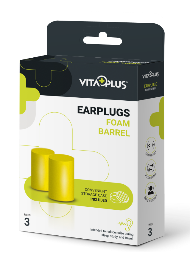 Vitaplus Earplugs Foam Barrel afbeelding