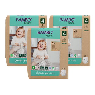 Bambo Nature Maat 4 Luiers L Multiverpakking 3x20ST