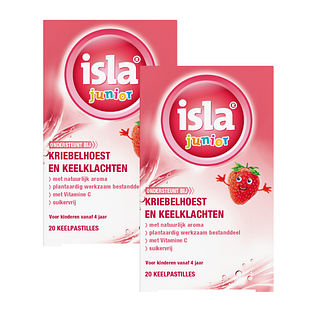isla Junior Keelpastilles - bij kriebelhoest en keelklachten Duoverpakking 2x20TB