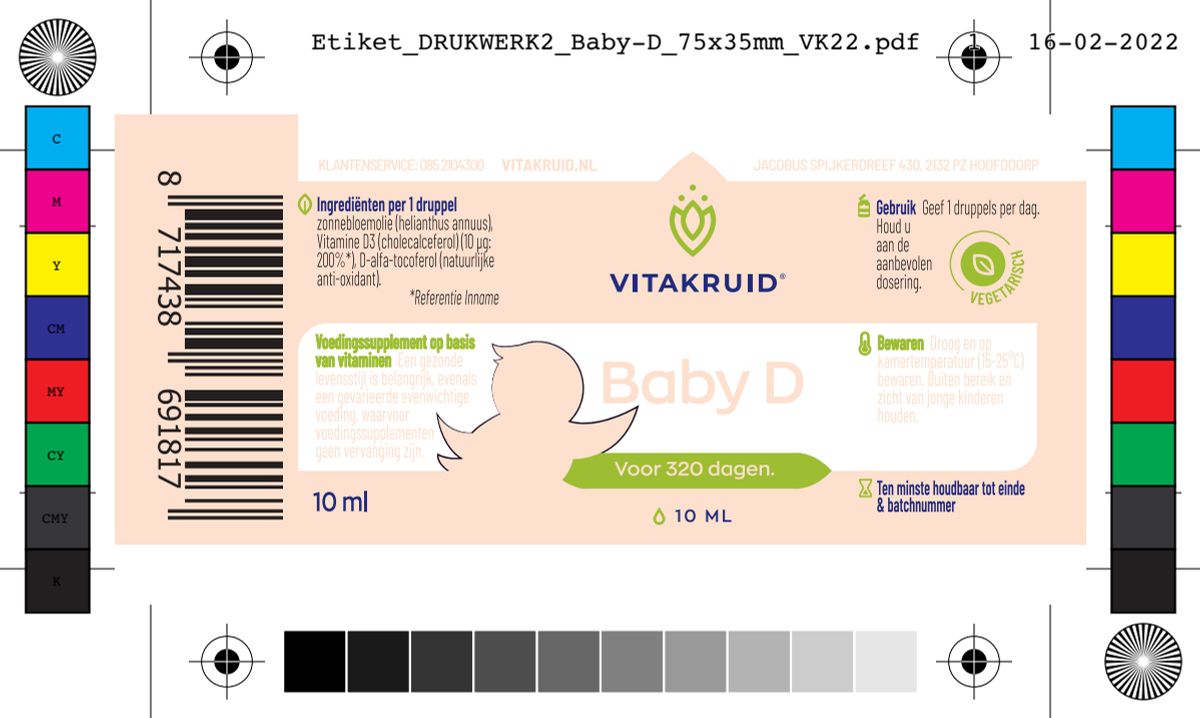 Vitamine D Baby druppels afbeelding van document #1, label