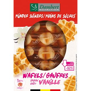 Damhert Minder Suikers Wafels Vanille 140GR
