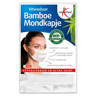 Lucovitaal Bamboe Mondkapje - Uitwasbaar 1ST