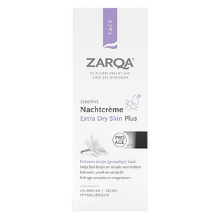 Zarqa Sensitive Nachtcrème Extra Dry Plus 0% Parfum 50ML