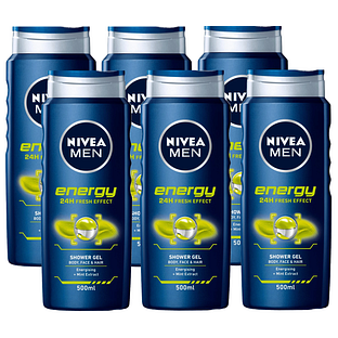 Nivea Men Energy Shower Gel Voordeelverpakking 6x500ML
