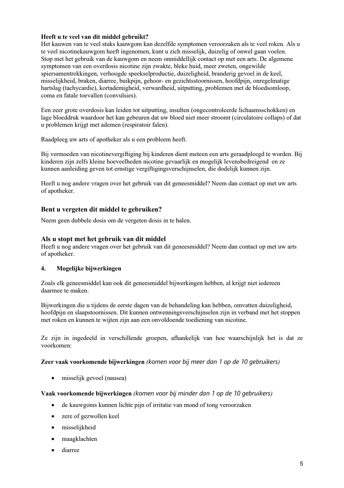 Kauwgum Cool Mint 2 mg -  voor stoppen met roken afbeelding van document #5, leaflet