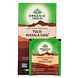 Organic India Tulsi Masala Chai Thee 25ZK Verpakking met theezakje ernaast Organic India Tulsi Masala Chai Thee 25ZK Verpakking met theezakje ernaast