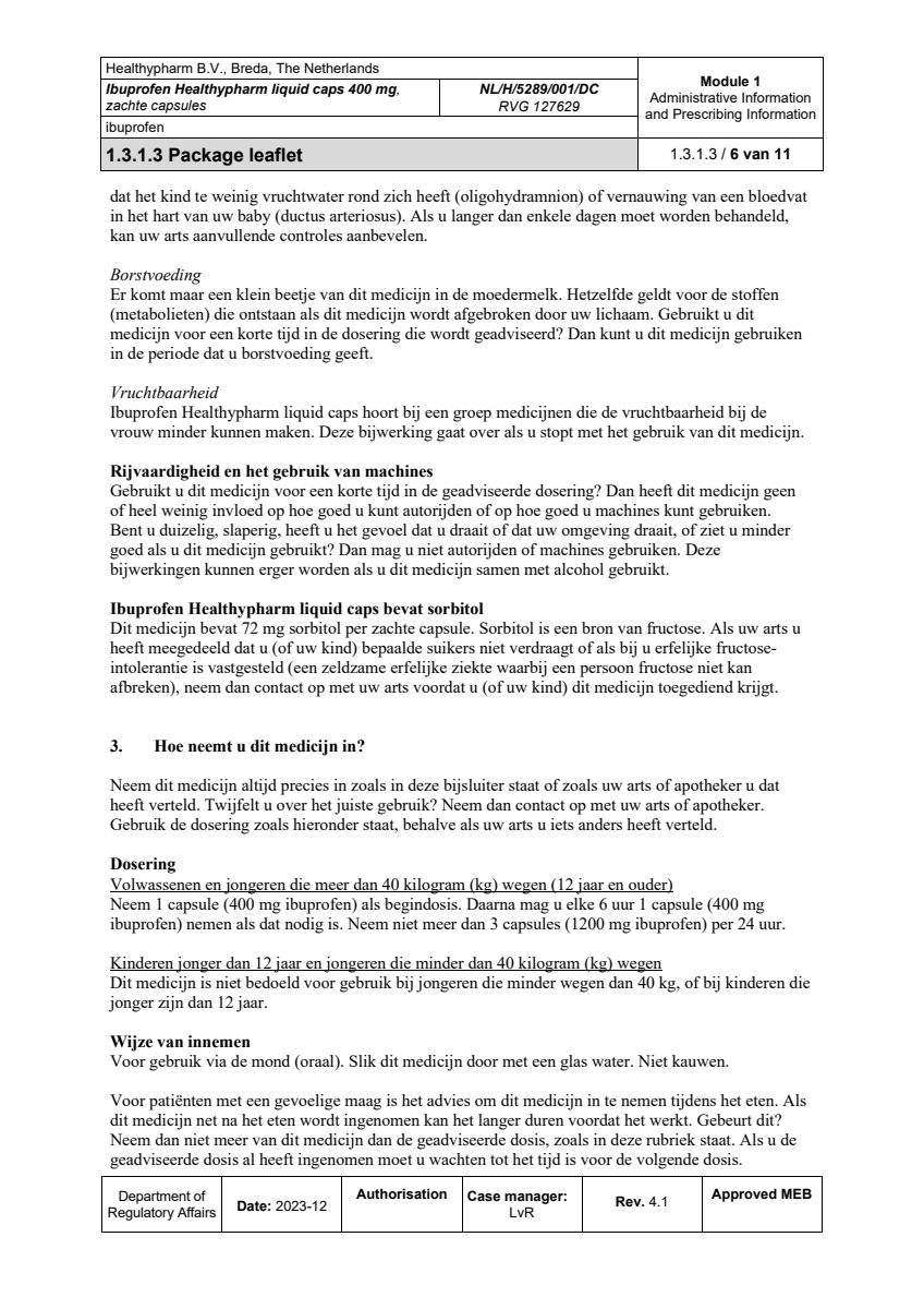 Ibuprofen 400mg Liquid Caps afbeelding van document #6, leaflet
