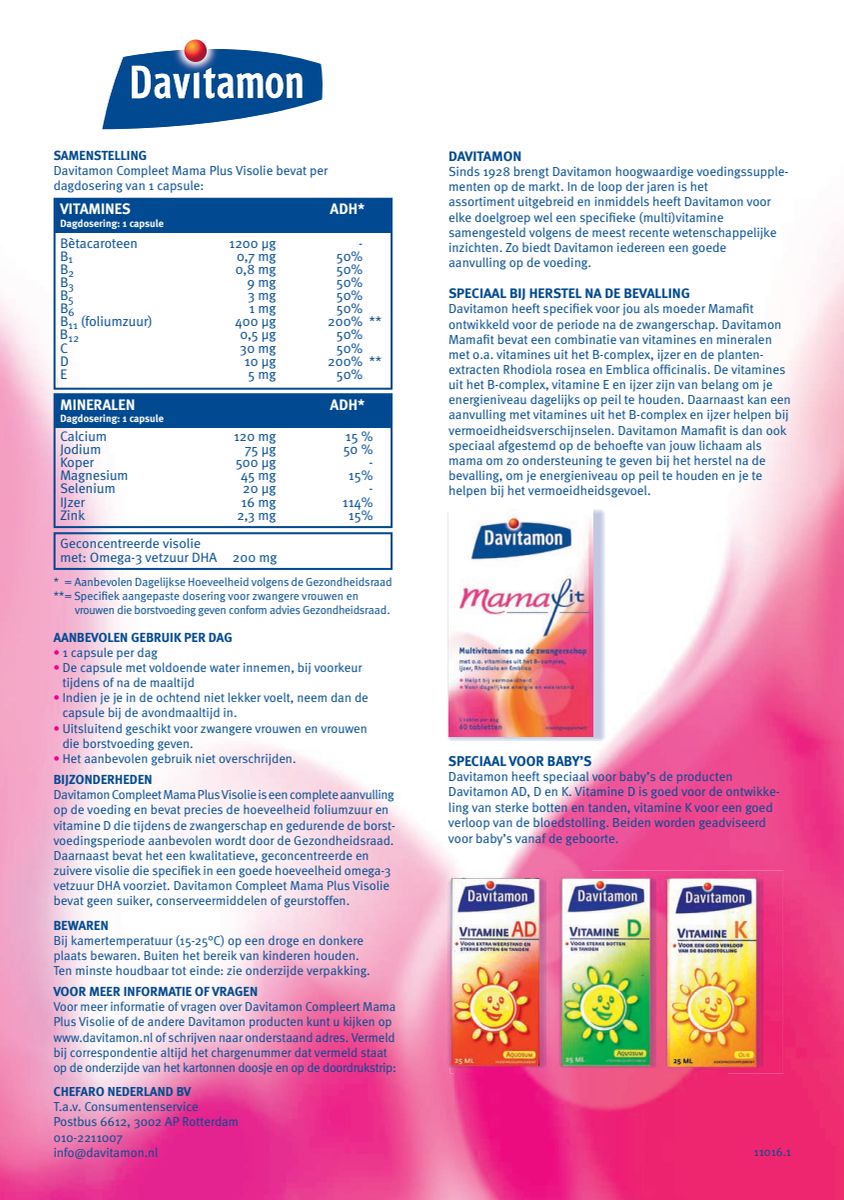 Compleet Zwanger + Omega-3 Visolie Capsules afbeelding van document #2, instructions