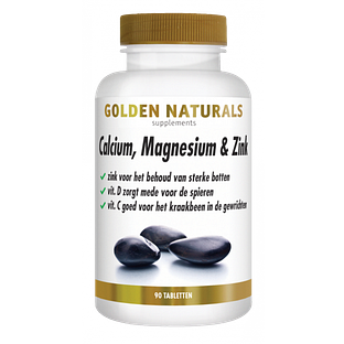 Golden Naturals Calcium, Magnesium & Zink Tabletten 90TB