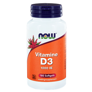 NOW Vitamine D3 1000 IE Softgels 180ST