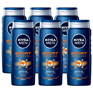 Nivea Men Sport Shower Gel Voordeelverpakking 6x500ML
