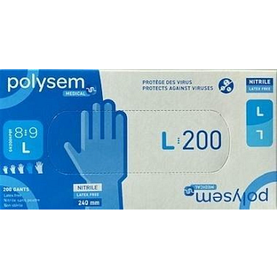 Polysem Nitril Handschoenen Maat L 200ST