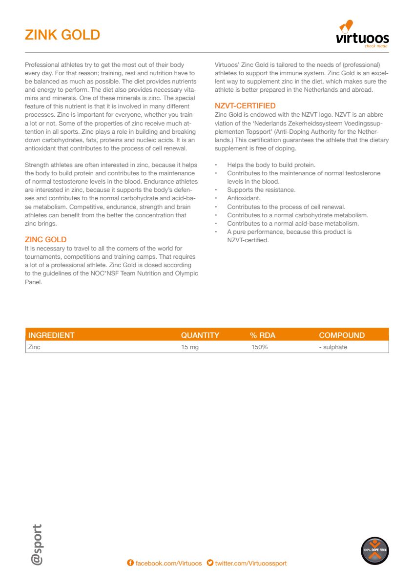 Zink Gold Capsules afbeelding van document #2, label