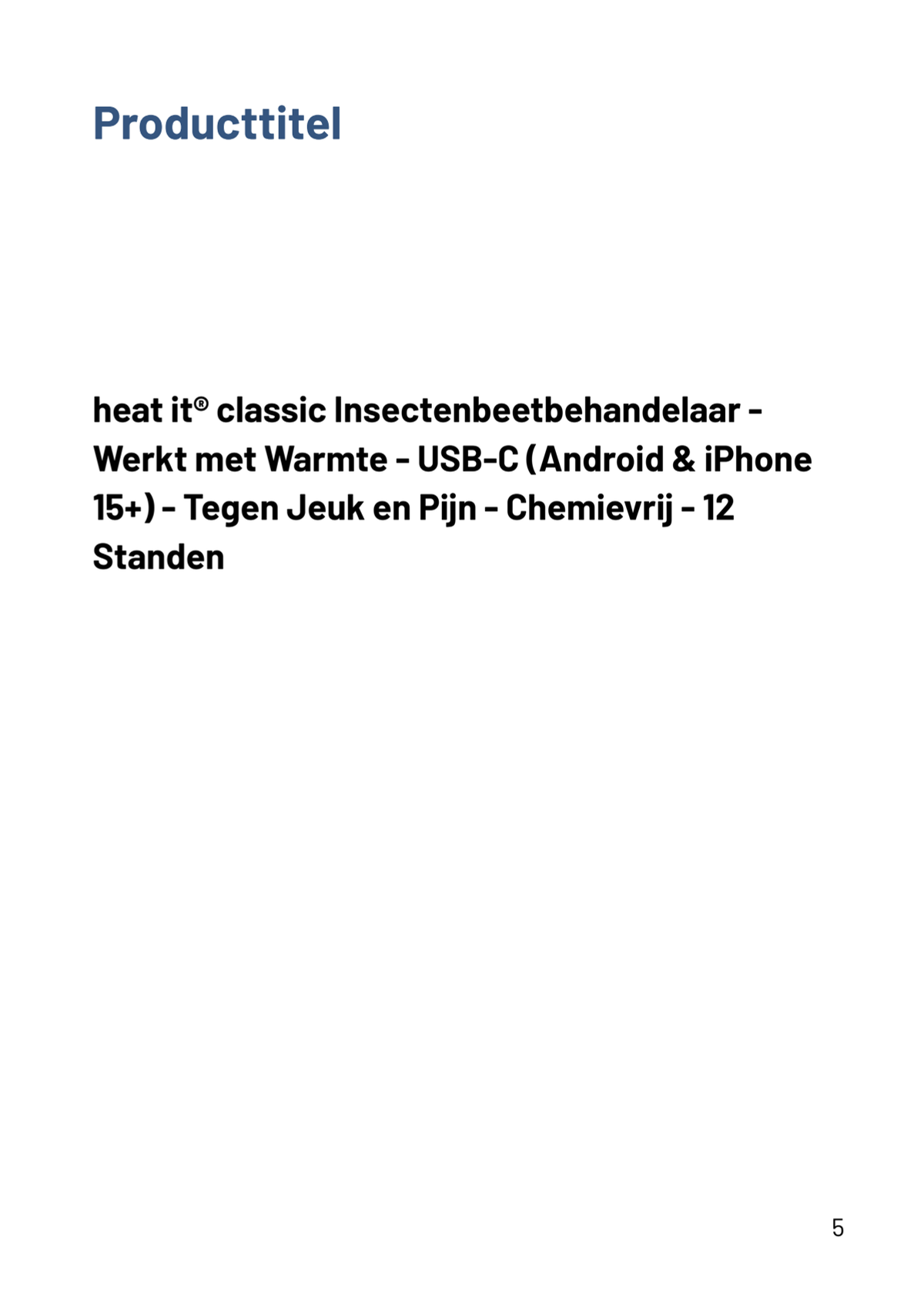 USB-C Insect Bite Healer afbeelding van document #5, info_folder