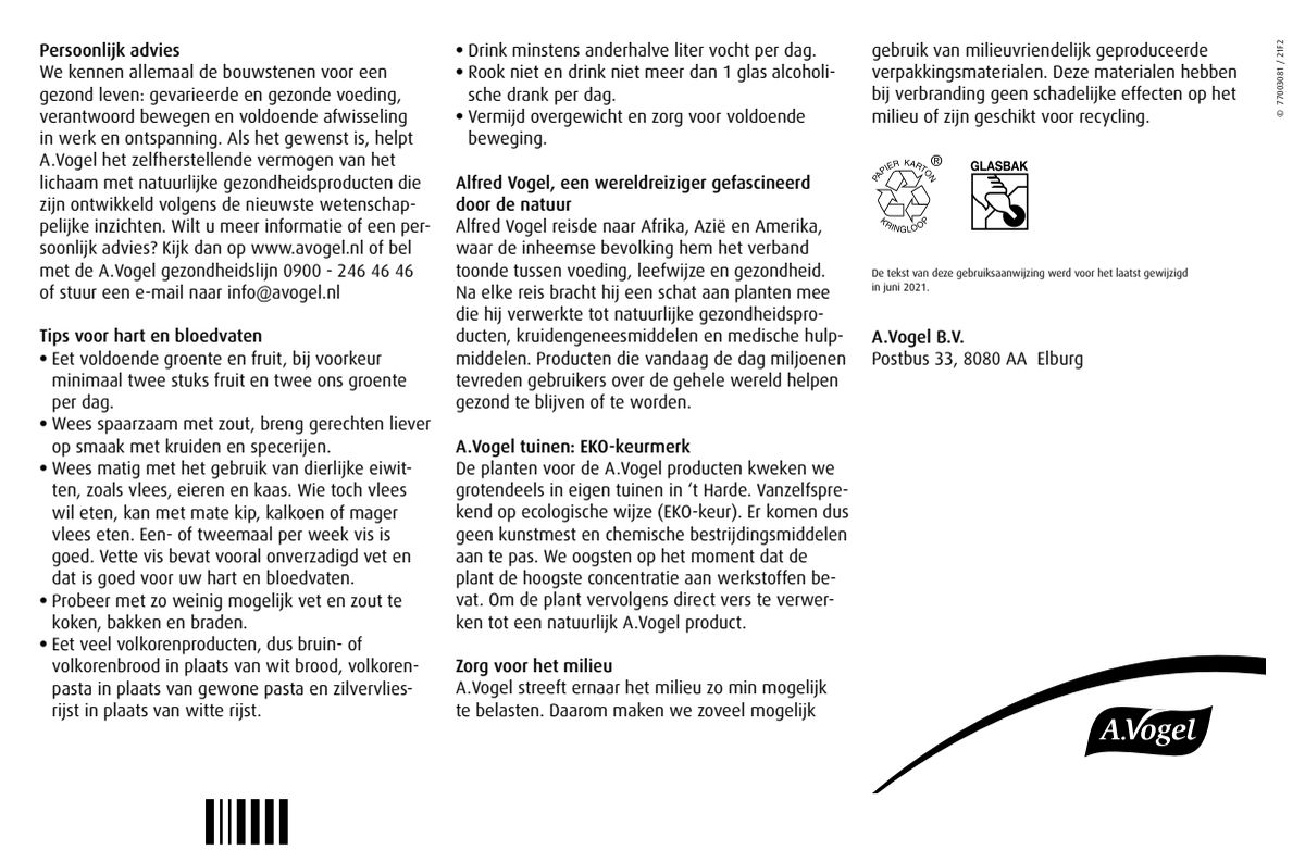 Crataegus + Valeriaan Hart en Bloedvaten Druppels afbeelding van document #2, leaflet