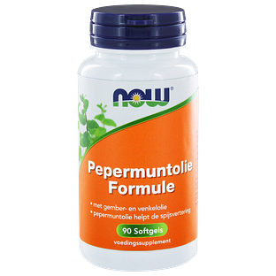 NOW Pepermuntolie Formule Softgels 90SG