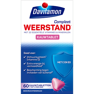 Davitamon Compleet Weerstand Kauwvitamines Bosvruchten 60KTB