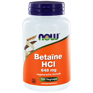 NOW Betaïne HCl 648 mg Capsules 120CP
