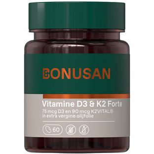 Bonusan Vitamine D3 & K2 Forte Softgels 60SG