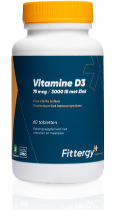 Fittergy Vitamine D3 75mcg met Zink afbeelding