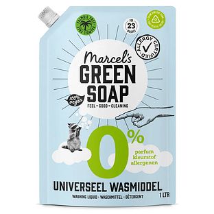 Marcels Green Soap Wasmiddel Universeel 0% Navulling 1LT Marcels Green Soap Wasmiddel Universeel 0% Navulling 1LT