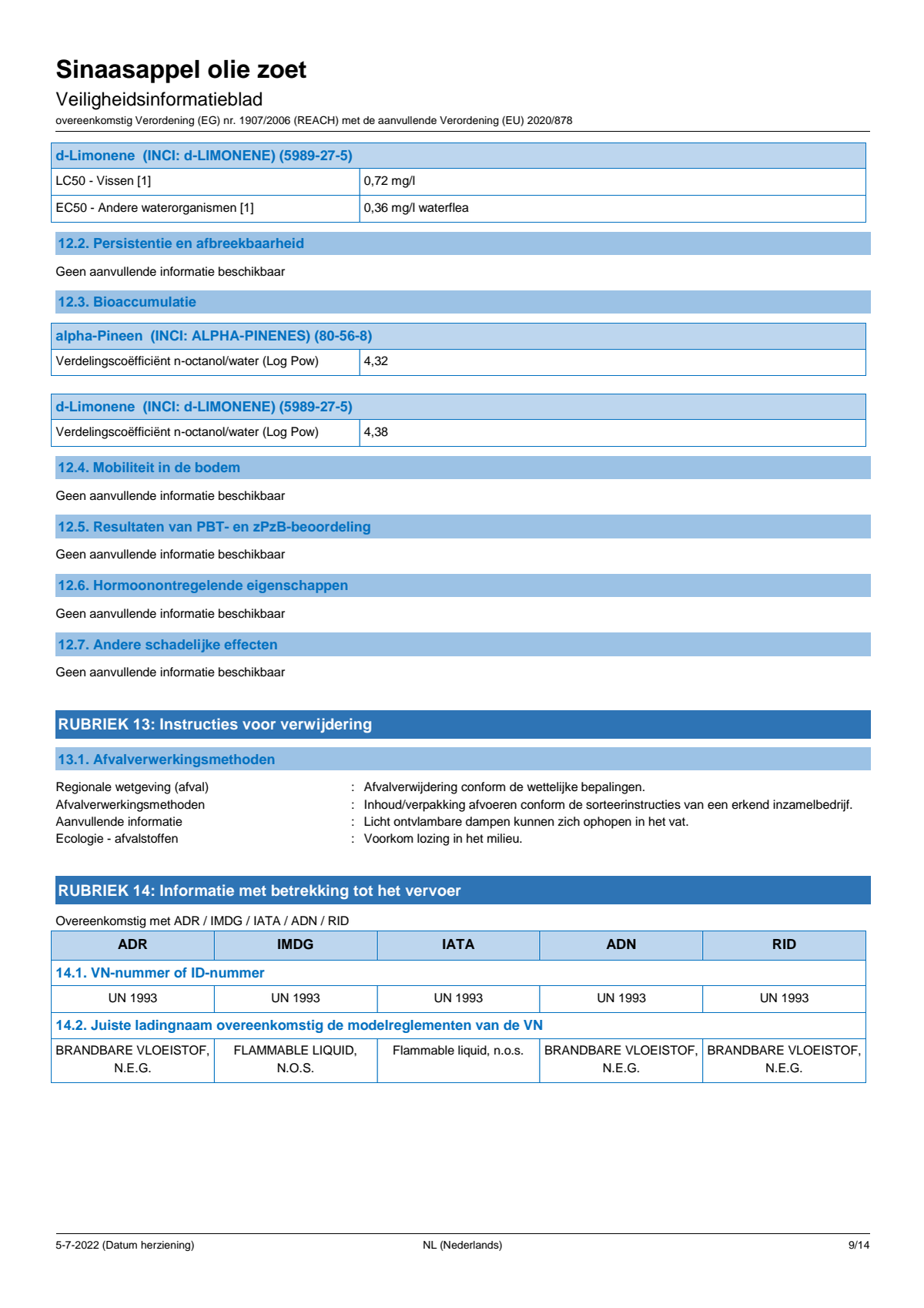 Essentiële Olie Sinaasappel afbeelding van document #9, label