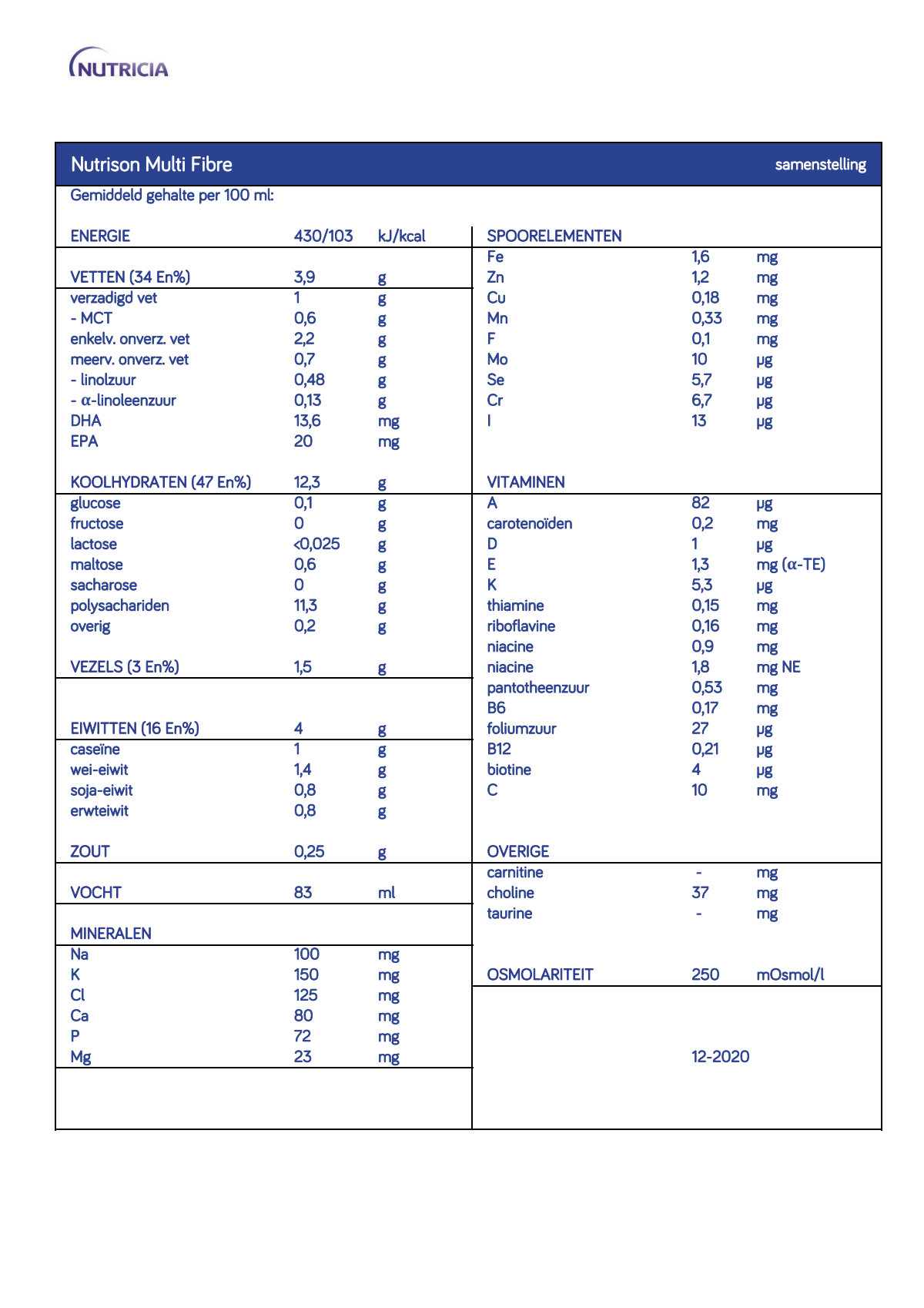 Nutrison Multi Fibre afbeelding van document #1, info_folder